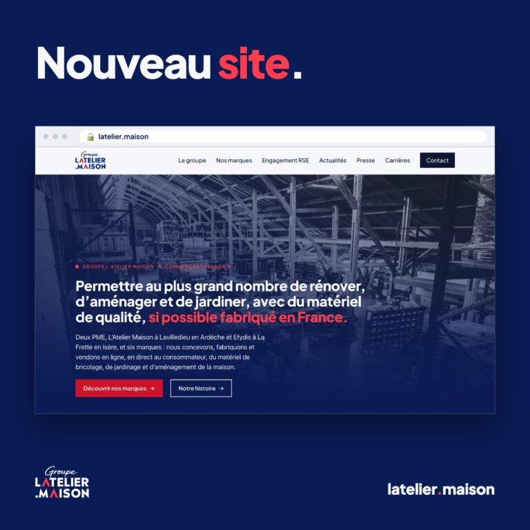 Notre nouveau site est en ligne : latelier.maison